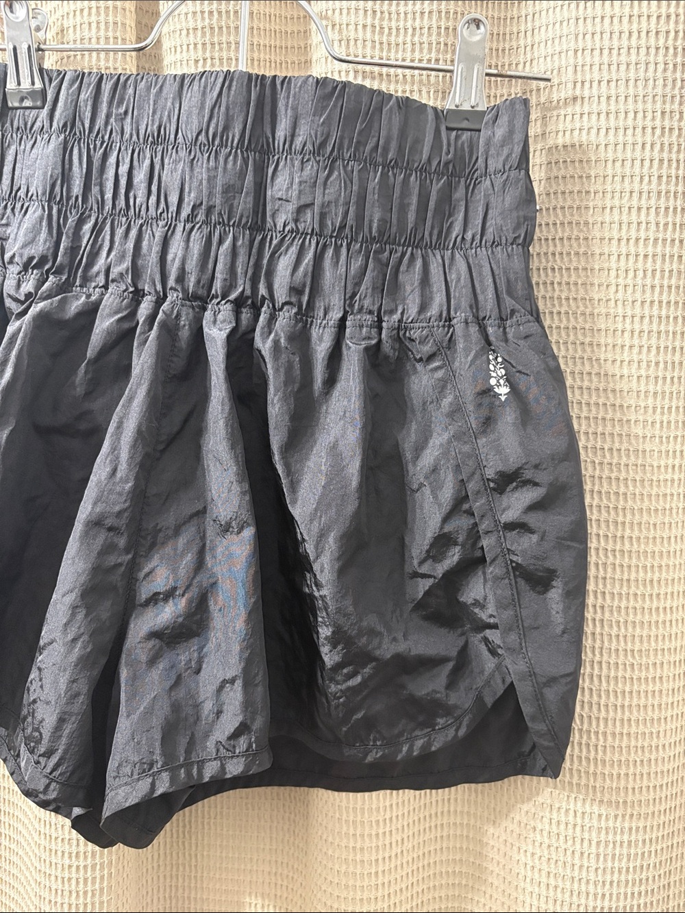 Free people nwot Black Elastic-Waist Performance Shorts